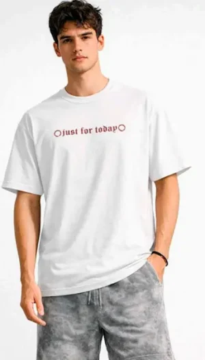Camiseta Just For Today - REF002 - Branco